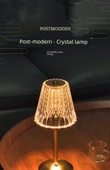 Kristal Retro LED Dokunmatik Abajur - Petal Üç Renkli - 7