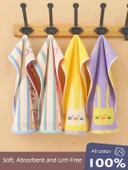 Çocuk Havlusu 50x25cm - 4'lü Çift Ayı Karışık Renkli ve Uzun Kulaklı Tavşan Karışık Renkli - 4