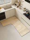 L Şeklinde Diatomit Mutfak Halısı - 80*120*45cm - Puslu - 2