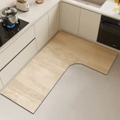 L Şeklinde Diatomit Mutfak Halısı - 100*150*45cm - Puslu - 1