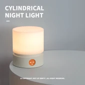Silindir Gece Lambası - Kayın Ağacı Desenli - 4