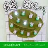 4.5cm LED Dokunmatik Gece Lambası - Tam Yeşil Gövde - Yeşil Işık - 3