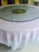 Otel Düğün Kırmızı Klasik Porselen Masa Örtüsü - 2 m * 2 m Kırmızı - 3