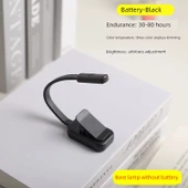 Mini LED Klipsli Başucu Lambası - Üç Renkli Siyah Pilli - 1