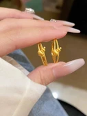 18K Altın Kaplama Ayarlanabilir Kabak Yüzük - Kadın - 2