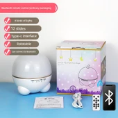 Bluetooth Uzaktan Kumandalı Yıldız Projeksiyonlu Lamba - 12 Projeksiyonlu, Şarj Kablolu, Kartonlu - 1