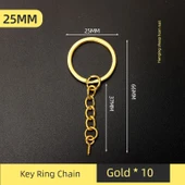 Metal Anahtarlık - 25mm Altın Koyun Gözü - 10 Adet thumbnail 1
