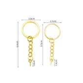 Metal Anahtarlık - 25mm Altın Koyun Gözü - 10 Adet thumbnail 6
