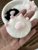 DIY Karikatür Kedi Pençesi Broş Yapım Seti - Gri 1 - 9