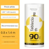 Kalın Tek Kullanımlık Masa Örtüsü - Beyaz 100x160cm (90 Adet) thumbnail 1