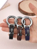 Melek Kanatlı Anahtarlık - Metal Halka - Gun Metal Gri + Kahve - 6