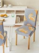 Lastikli Kaymaz Sandalye Kılıfı - BARTY. Desenli - 4'lü Paket - 5