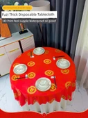 Tek Kullanımlık Masa Örtüsü - [Kalite Artırımı Kalın] 2.0m Kırmızı Kafes 10 Adet - 6