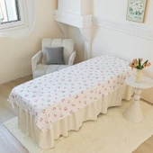 Güzellik Salonu Yatak Örtüsü - Deliksiz Pembe Çiçekli - 77x190cm thumbnail 1