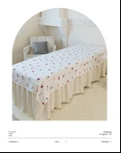 Güzellik Salonu Yatak Örtüsü - Delikli Kırmızı Kalpli - 120x210cm - 10