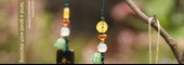 Sandal Ağacı Kolye - Araba Anahtarı, Okul Çantası Charm - İyi Şeyler Olur ve Şans Sıkça (Harflerle) - 9