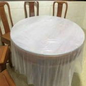 Kalınlaştırılmış Tek Kullanımlık Masa Örtüsü - Beyaz 220x220cm, 2'li Paket (20 Adet) - 1