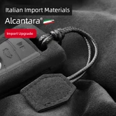 Alcantara Süet Araba Anahtarlık - Kırmızı - 8