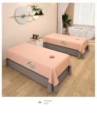 Güzellik Salonu Yatak Örtüsü 240x140cm - Gri Baş Baskılı - Delikli - 12
