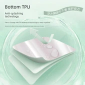 Kapitone Yastık Kılıfı 48x74 - Buğday Başağı Açık Gri Çiftli (Su Geçirmez Değil) thumbnail 5