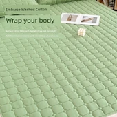 Kapitone Yastık Kılıfı 48x74 - Buğday Başağı Açık Gri Çiftli (Su Geçirmez Değil) thumbnail 3