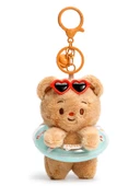 Sevimli Karikatür Anahtarlık - Tatildeki Ayı (PVC) - 6