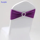 Kalp Şekilli Sandalye Örtüsü - Pembe - 35x14cm - 8