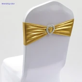 Kalp Şekilli Sandalye Örtüsü - Bronz Rengi - 35x14cm - 1