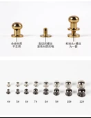 Kendin Yap El Yapımı Bakır Vidalı Broş - Keşiş Kafası - 6mm Bronz [5'li Set] - 10