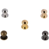 Kendin Yap El Yapımı Bakır Vidalı Broş - Keşiş Kafası - 6mm Bronz [5'li Set] - 5