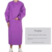 Uzun Kollu Su Geçirmez Mutfak Önlüğü - Mor thumbnail 1