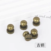 Kendin Yap El Yapımı Bakır Vidalı Broş - Keşiş Kafası - 9mm Bronz [5'li Set] - 1