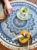 Bohem Tarzı Masa Örtüsü - Brandon - 120cm Çap thumbnail 2