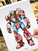 Çocuklar için Karikatür El Çizimi Alıştırma Kitabı - Geliştirilmiş 6 Kitap Seti (Şablonlu) - 5