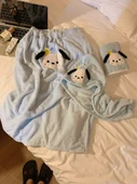 Sevimli Köpek Desenli Banyo Eteği + Saç Bonesi 2'li Set - 3