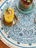 Bohem Tarzı Masa Örtüsü - Brandon - 120cm Çap thumbnail 4