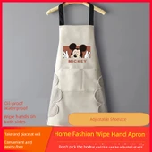 Su Geçirmez Ayarlanabilir Önlük - Mickey Yeşil El Silmeli thumbnail 2