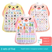 Bebek Erken Eğitim Duvar Tablosu - Sesli Öğrenme Oyuncağı - İngilizce + Sayıları Öğrenme + Pinyin - 1