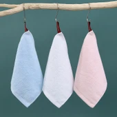 Kreş Pamuk Ağız Temizleme Havlusu - 35 Gram Kalınlaştırılmış - 25x25 cm - Köşe Askılıklı (10 Adet) - 2