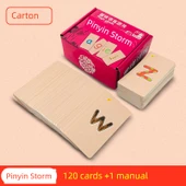 Çocuklar İçin Erken Öğrenme Kart Oyunu - Pinyin Yeteneği [Pinyin Fırtınası 120] - 1