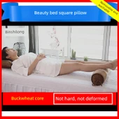 Güzellik Salonu Yatak Yastığı - Dantelli Kare - Yeşil Pamuk Dolgulu thumbnail 4