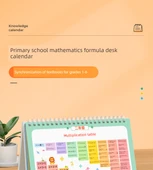 İlkokul Matematik Formülleri Masa Takvimi - Çivili Tahta Değer Seti - 7