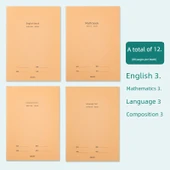 Ortaokul Karışık Defter Seti - 3 Çince + 3 Matematik + 3 İngilizce + 3 Kompozisyon (12 Adet) - 1