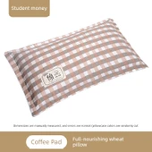 Karabuğday Kabuğu Yastık - Kahve Ekose Orta Boy thumbnail 1