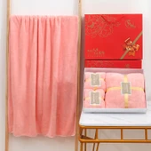 Mercan Polar Banyo Havlu Seti - Kahverengi Hediye Kutulu - 3 Parça - 2