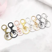 DIY Anahtarlık Yapım Seti - 2 Adet Rose Gold Istakoz Toka + 4 Parçalı Zincir - 9