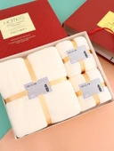 Mercan Polar Havlu Seti - Açık Pembe (Turuncu Kutu) 1 Banyo + 2 Yüz Havlusu [Kalınlaştırılmış] - 4