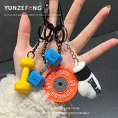 Halter Spor Anahtarlık Kolye - Eldiven Tozu/Barfiks Tozu/Dambıl Gri - 6