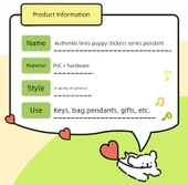Line Köpek Küçük Altın Papyonlu Anahtarlık Uçluğu - 10