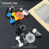 Halter Spor Anahtarlık Kolye - Eldiven Kırmızı/Barfiks Kırmızı/Dambıl Sarı/Barfiks Tozu - 3